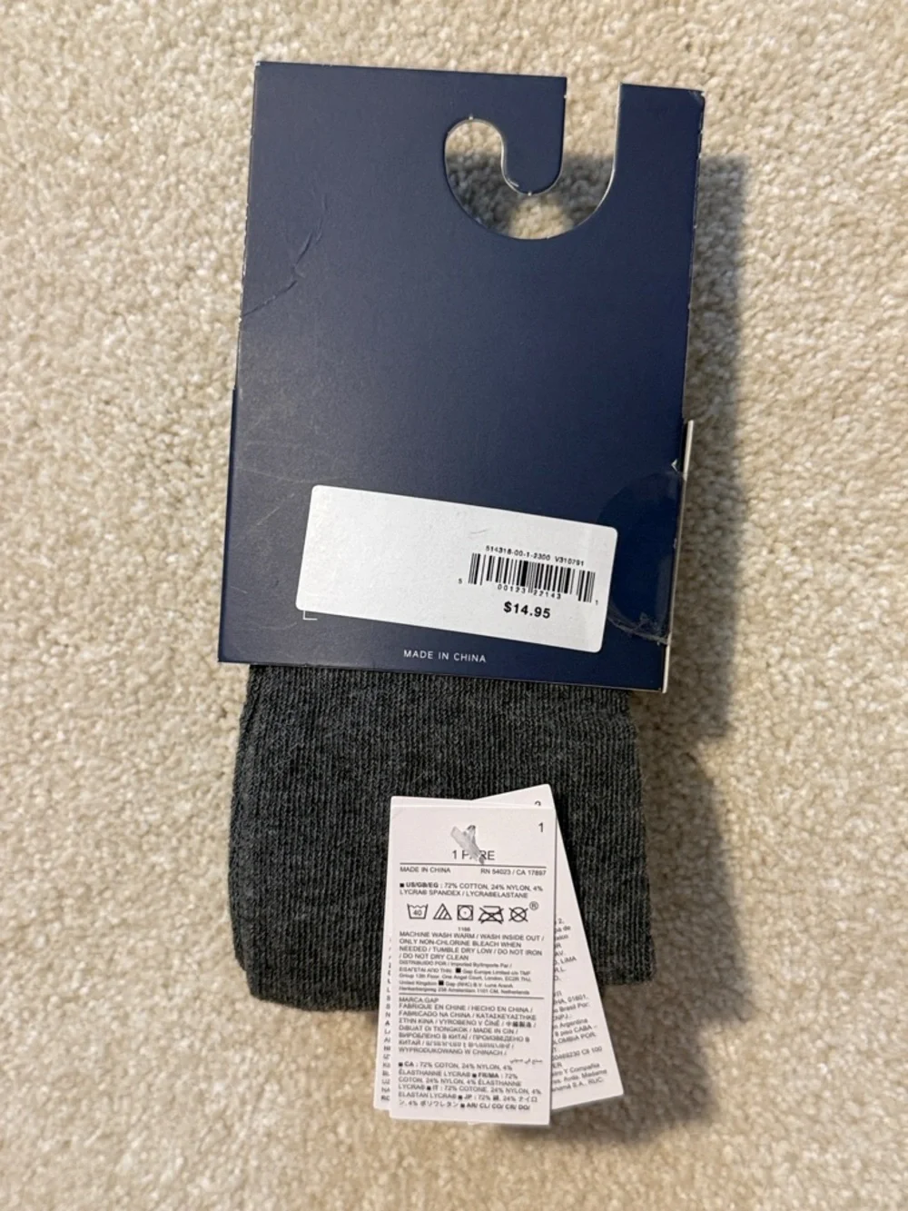 baby GAP Toddler Gray Tights with Black Bows (2-3 Years) NWT